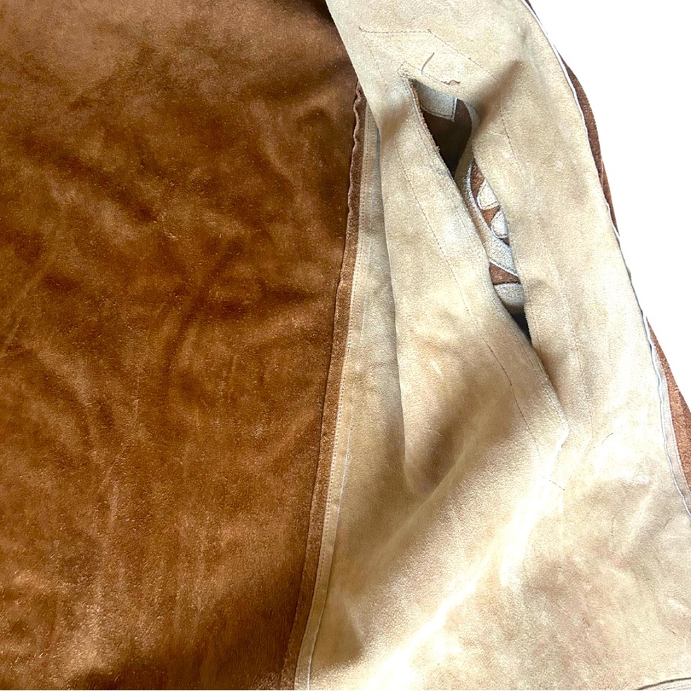 Vintage Floral Suede Cape - Picture 10 of 11